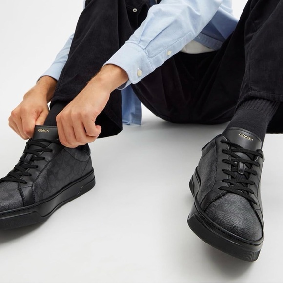 NEW Coach Men's High Line Sneakers Size 8 - Picture 2 of 7